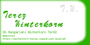 terez winterkorn business card